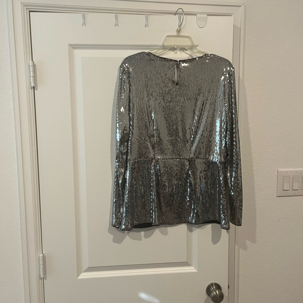 INC sparkly Silver Blouse